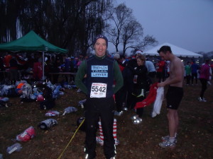 After a wet run, DC runners like Herndon lawyer Doug Landau get changed into warm, dry gear