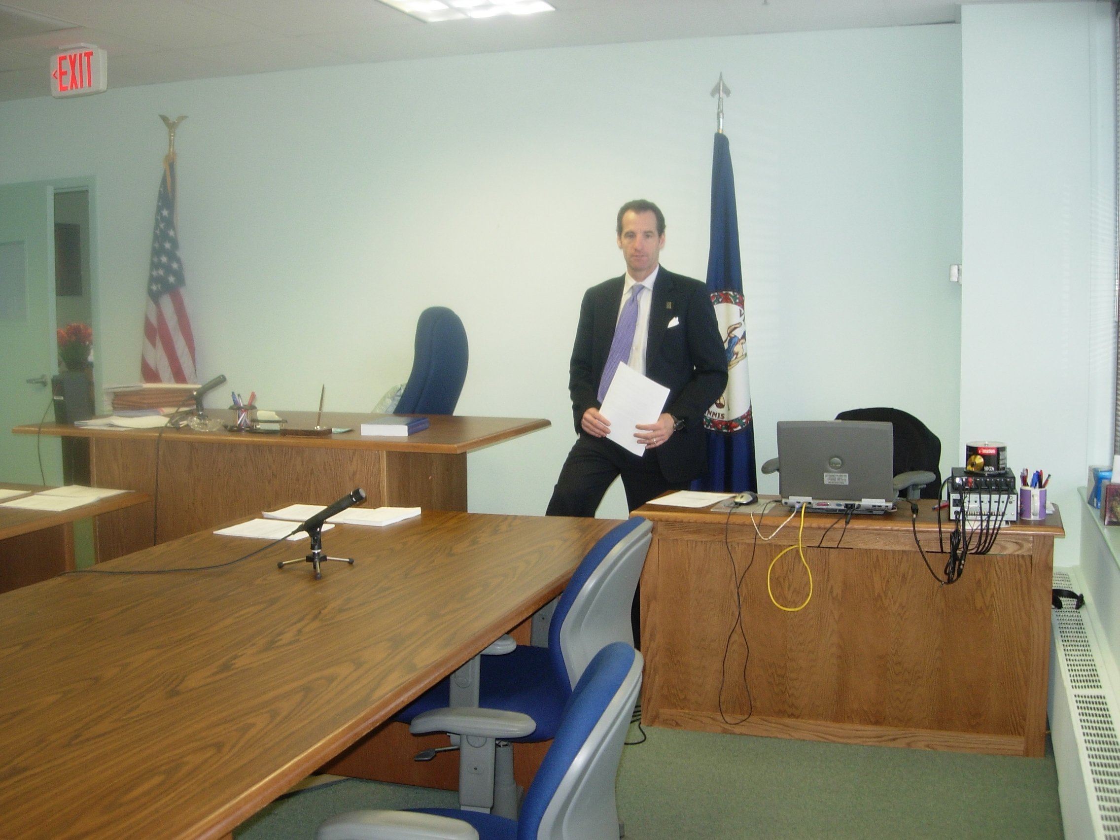 Doug Landau, Herndon Super Lawyer, at the Manassas VWC Hearing site