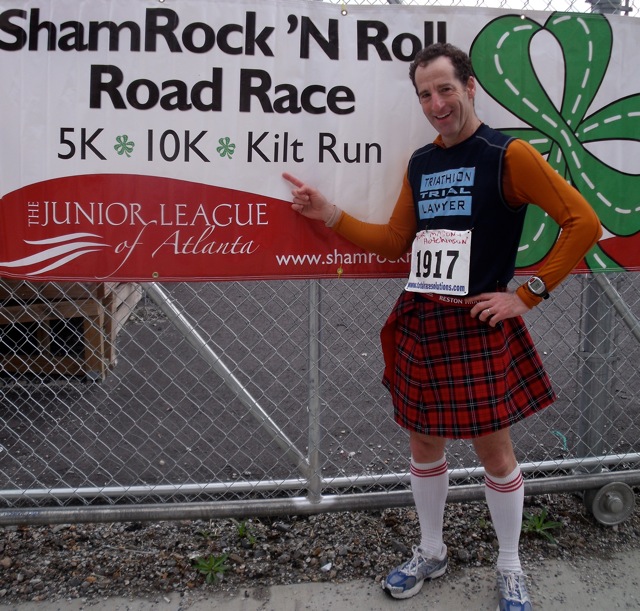 Multistate injury lawyer Doug Landau raced in BOTH the ShamRock'N Roll 5k and 10k road races !