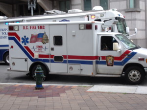 DC authorities report that a biker was killed in an intersection crash with a 5-ton military truck