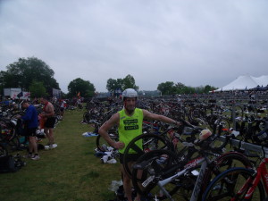 Doug Landau in the transition area of the National Championships