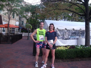 Anita Freres, who trains with HPC and races Doug Landau in the indoor Compu Trainer classes in Herndon, ran 20 minutes and was a top finisher 