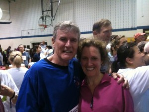Jack & Laurie Corkey after the 2010 Turkey Trot at the Herndon Community Center, where there was "darned good" Great Harvest Bakery Bread for all participants