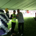 Mayor Tim Taylor and Triathlon Trial Lawyer Doug Landau after the Strasburg Duathlon in Shenandoah County Virginia, where Herndon injury attorney Landau was the fastest competitor over 50, and 6th overall.