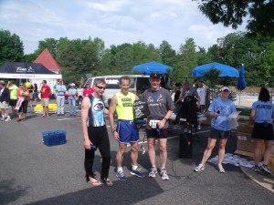 Virginia Run Sprint Triathlon 2011 age group award winners in Centreville