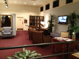 The lobby of the health club at The Fairmont Hotel in NorthWest Washington, D.C., just a block from the Social Security Hearing Office 