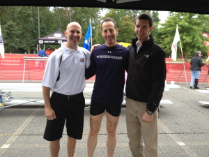 Doug Landau after getting getting treatment in the Richmond Sprint Triathlon Medical Tent