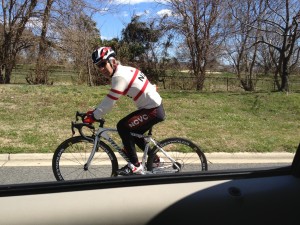 If you see a biker through your car or truck window, please don't run them over or ride them off the road, asks Herndon bike injury lawyer doug landau