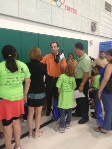 Attorney Doug Landau at Guilford Elementary School Bike Rodeo