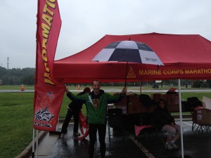 Best biker lawyer Doug Landau of Herndon Virginia after the Marine Corp Triathlon today at Quantico