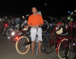 RIding bikes at night is a popular summer activity at the boardwalk in Virginia Beach.  However, violating local bicycle safety rules and cycling recklessly can result in a fine 