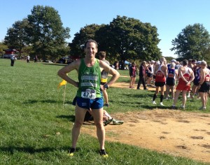 Herndon lawyer and triathlete Doug Landau at the start of the 2013 USAT&F Masters Cross Country National Championships held at Flemington's Deer Path Park, in bucolic Hunterdon County, New Jersey