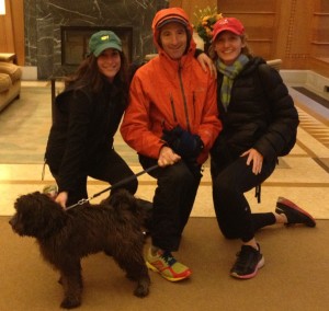 Though not part of his run training, Herndon injury attorney Doug Landau has been spotted walking his NYC family's dog "Disco," who is also challenged when it comes to pacing !