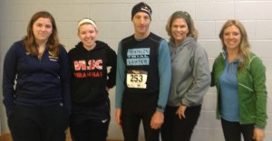 After today's "Frozen 5km" at the GMU Prince William County campus, Manassas area injury & disability lawyer Doug Landau thanked the volunteers and Bristow Swim and Tri team at the Freedom Fitness & Aquatic Center for their ebullient efforts during the cold, drizzly and icy event. 