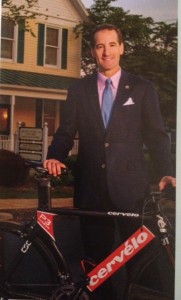 Doug Landau's "Washington DC & Baltimore's Top Rated Lawyers" photograph from the Washington Post features the Herndon Reston trial lawyer with his trusted Cervelo P3 carbon racing bike, which pre-dates this recent recall.