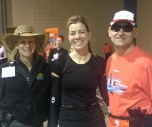 Race Director Laurie Mehler of Richmond Multisports in her trademark cowgirl hat. Kudos to Lynn Cuppernull and Bill Coquelin for running excellent times in the half marathon