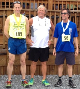 Seashore Striders Mothers Day 5km Age Group winner Doug Landau was all smiles after averaging just under 6:40/mile on the flat, fast course