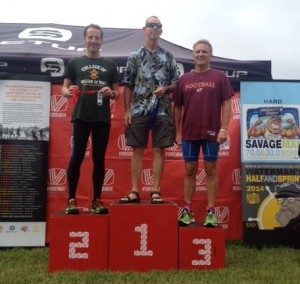 Age Grop winners on the podium at Jamestown' Virginia's Anniversary Park