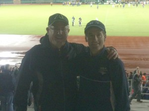 Doug Landau and fellow soccer coach /parent