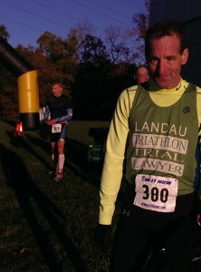 VIrginia's best lawyer to see "in action," Doug Landau immediately after finishing the Tri It Now DUathlon at the Manassas Campus of GMU