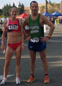 Age Group Runner up Friel of California and Doug Landau after the US National Masters Age Group Road Racing Championships