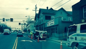 Road Construction in front of Abrams Landau in Herndon VA