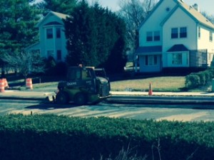 Road Construction in front of Abrams Landau office in Herndon VA