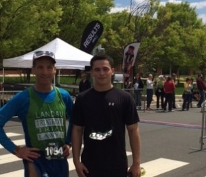 Doug Landau shown here with Abrams Landau intern Isaac, was happy to participate in the GMU Vicitms' Rights Run & Walk.