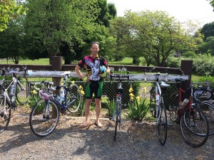 The Tour de Madison rest stop was full of treats, hydration choices, volunteers and happy bikers.