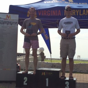 By constantly passing athletes once on "dry land," Herndon injury lawyer Doug Landau was once again able to finish on the podium at the VTS Buckroe Beach Sprint Triathlon