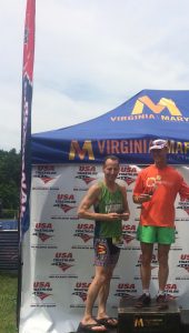 Barely making the podium in Jamestown, Virginia, Doug Landau raced well despite injury at the USAT Mid-Atlantic Olympic Distance Triathlon Championships