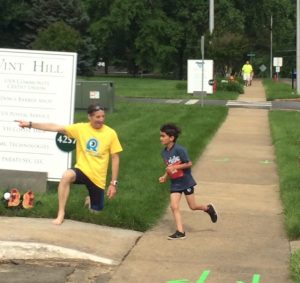 Lawyer Doug Landau took a break from racing in this year's Salute Tri and instead served as a race volunteer. This event provided lots of fun for both adults and kids alike.