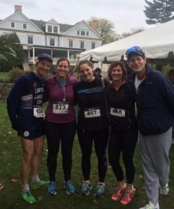 The Landau family is all smiles after running well at the cold, wet Hotchkiss Bearcat 5km in Lakeville, CT