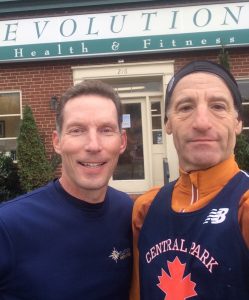 Evolution Health & FItness owner Mark Lander & Doug Landau are shown outside the Vienna Virginia gym, located a stones' throw from the caboose & the W&OD Trail