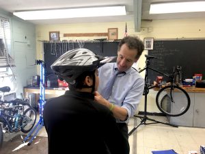 Herndon Middle School Bike Shop Lids on Kids