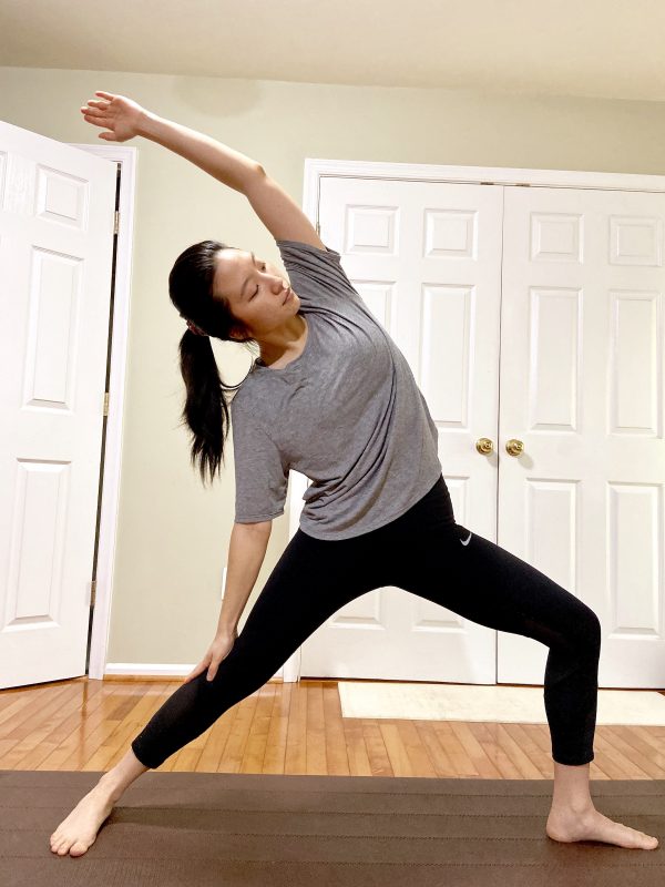 Stephanie doing yoga