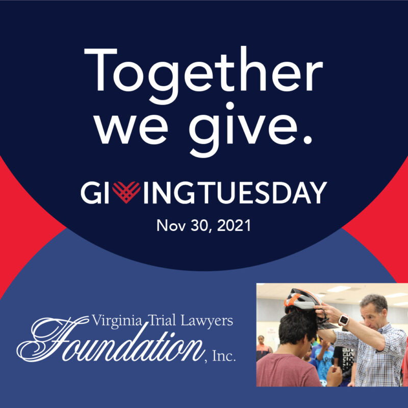 Poster for Virginia Trial Lawyers Foundation campaign to raise funds for preventing traumatic brain injury to children