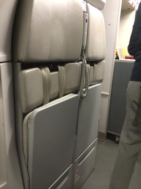 Imagine spending several hours sitting on a jump seat -- sometimes facing backwards!