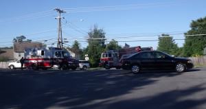 The scene during this morning's rush hour bike crash in Oak Hill, Virginia