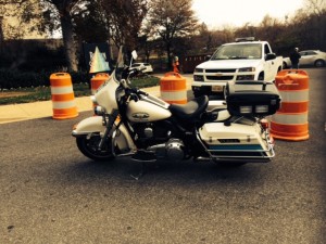 Police car and Motorcycle