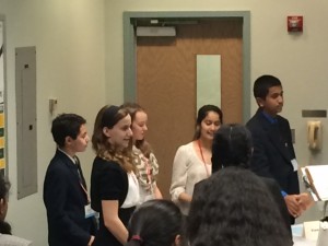 Students on the Rachel Carson Middle School We the People team were outstanding competitors and placed among the top 3 teams at the competition held at George Mason University on April 19, 2015.