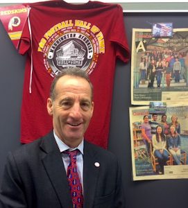 Lawyer Doug Landau at the end of a productive session helping to prepare Rachel Carson Middle School 8th grade students for We the People.