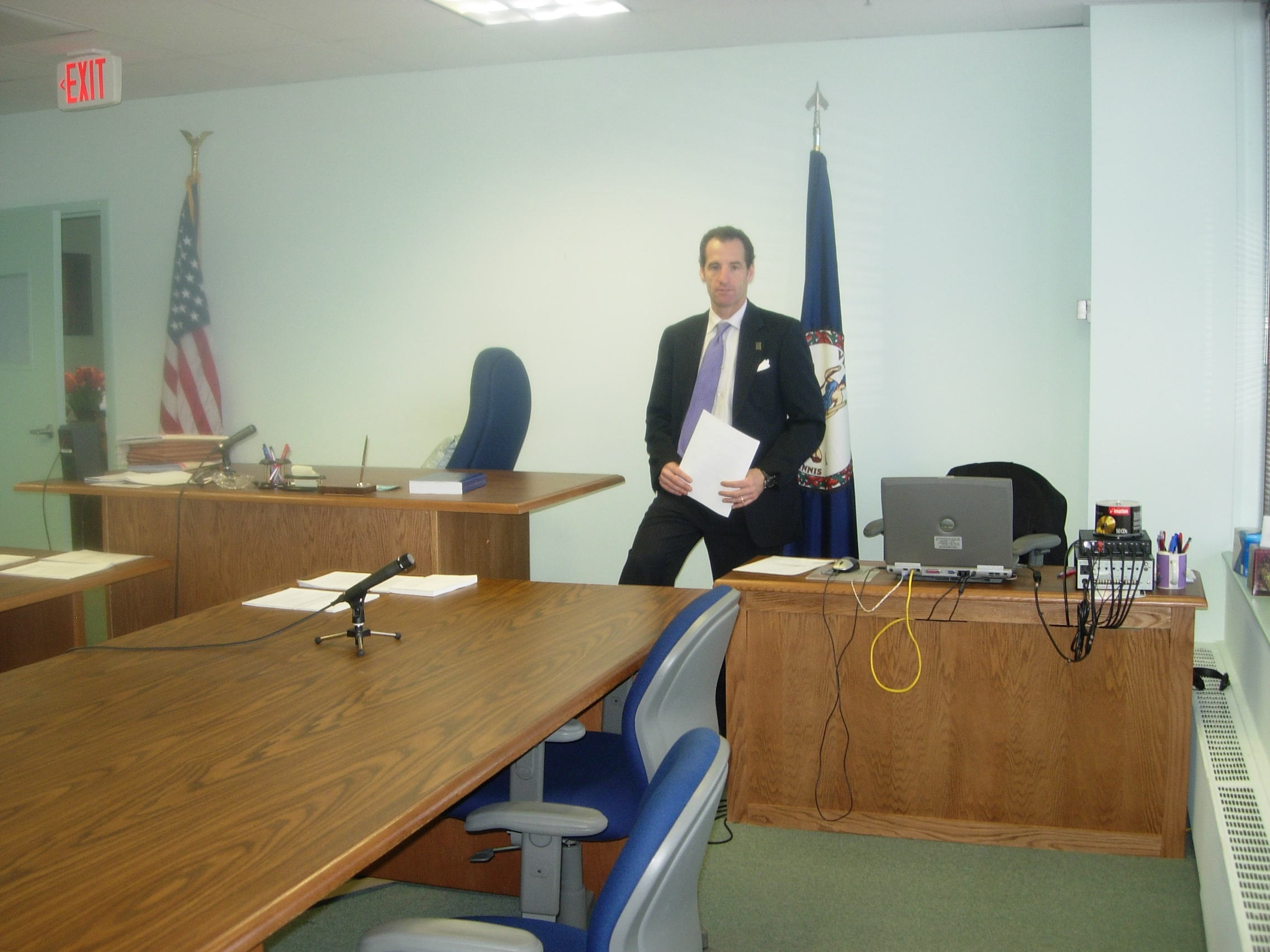 Doug Landau, Herndon Super Lawyer, at the Manassas VWC Hearing site