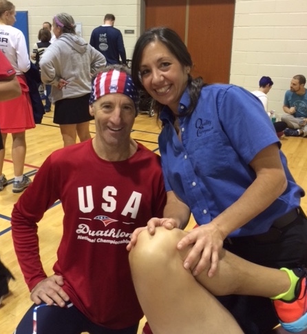 Dr. Camille D'Amato of Quality Chiropractic was available for post-race massage, stretching, adjustments and evaluation.